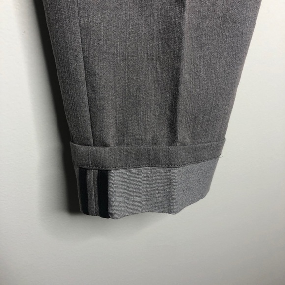 St John High Rise Cuffed Hem Gray Ankle Pant - Picture 3 of 11